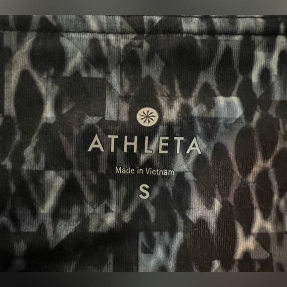 Athleta Chaturanga Black Gray Cobra Leggings. Athletic Leggings Small A2 - Picture 6 of 10